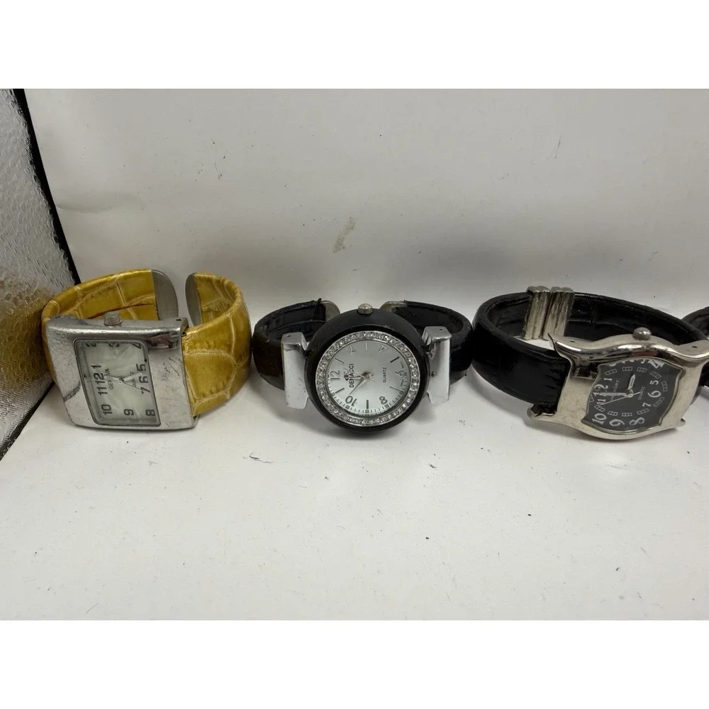 Mixed Brands Cuff Bangle Bracelet Watches Lot Of 20 Mixed Materials
